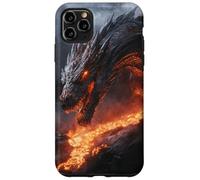Molten Dragon Looming Over a Fiery Lava Stream Case for iPhone 11 Pro Max