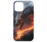 Molten Dragon Looming Over a Fiery Lava Stream Case for iPhone 12 Pro Max