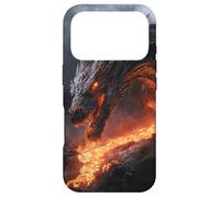 Molten Dragon Looming Over a Fiery Lava Stream Case for iPhone 17 Pro