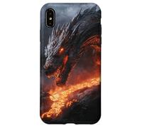 Molten Dragon Looming Over a Fiery Lava Stream Case for iPhone XS Max