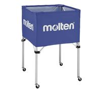 Molten Folding Wheeled Ball Trolley Cart Hopper for Indoor Courts | Basket 64 x 64 x 50 cms | Sturdy Aluminium Frame | Speedy Set-Up Ultra Light &