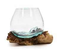 Molten Glass On Rare Wood Unique Decorative Interior Ornament