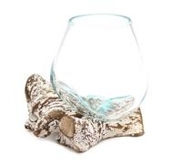 Molten Glass on Whitewash Wood - Small Bowl