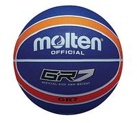 Molten GR Basketball, Indoor/Outdoor, Premium Rubber, Size 5, Impact Colour Blue/Orange, Suitable For Boys Age 7, 8, 9, 10 & 11, Girls age 12 & 13 (BGR5-NOR)