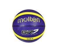 Molten GR Basketball, Indoor/Outdoor, Premium Rubber, Size 7, Impact Colour Purple/Yellow, Suitable For Boys age 14 & Adult (BGR7-VY)