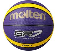 Molten GR Premium Rubber Basketball | Indoor/Outdoor Play | Durable Pro Pebble Grip Texture | Reaction Training | Size 7 | For Boys age 14 plus & Adults | Purple & Yellow