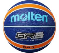 Molten GR Premium Rubber Basketball | Indoor/Outdoor Play | Durable Pro Pebble Grip Texture | Reaction Training | Size 5 | For Boys age 7, 8, 9, 10 & 11, Girls age 12 & 13 | Blue & Orange