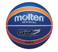 Molten GR Basketball, Indoor/Outdoor, Premium Rubber, Size 7, Impact Colour Blue/Orange, Suitable For Boys age 14 & Adult (BGR7-NOR)
