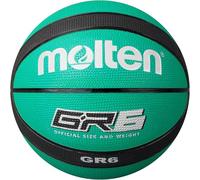Molten GR Basketball, Indoor/Outdoor, Premium Rubber, Size 6, Impact Colour Green/Black, Suitable For Boys age 12, 13, 14 and Girls age 14 & Adult (BGR6-GK)