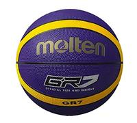 Molten Youth Molten BGR-VY Rubber Basketball, Purple/Yellow, Size 6