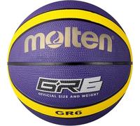 Molten Youth Molten BGR-VY Rubber Basketball, Purple/Yellow, Size 6