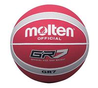 Molten GR Basketball, Indoor/Outdoor, Premium Rubber, Size 6, Impact Colour Red/White/Silver, Suitable For Boys age 12, 13, 14 and Girls age 14 & Adult (BGR6-WRS)