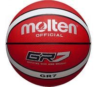 MOLTEN GR7 BASKETBALL OUTDOOR PLAY FIBA APPROVED 12 PANEL BALL RED/SILVER SIZE 7