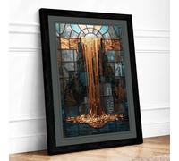 Molten Metal Reverie Surrealism Framed Wall Art Print A1 (84.1×59.4cm) Black, Wall Decor for Living Room, Bedroom, Office & Home, Ready to Hang, Art Gift
