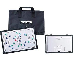 Molten | Sports Strategy Tactic White Board | Training Aid Coaching Manager | Magnetic Team Player Pieces | Includes Dry-Wipe Red & Black Pens | Carry Bag