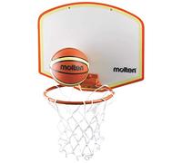 Molten Unisex Adult Mini Adhesive Mount Basketball Set - Multi-Colour, 280 x 155 mm Board/90 mm Balls/160 mm Ring