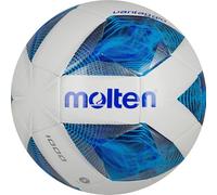 Molten Vantaggio 1000 Football, Superior Training Practice Ball, Durable Thermoplastic Polyurethane, Size 3 - For Boys and Girls Aged 6 to 9, Hi-Vis Blue Flame Design