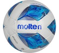 Molten Vantaggio 2810 Football, Superior Training Practice Ball, Durable Textured PU Leather, Size 5 - For Boys and Girls Aged 14 plus and Adults, Hi-Vis Blue Flame Design