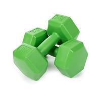molti Set of 2 Dumbbells Made of Solid Cement Weights Non-Slip Surface Weight Variants 2 x 1 kg to 2 x 4 kg for Gymnastics Aerobics Fitness Pilates Strength Training (Green 2 x 2 kg)