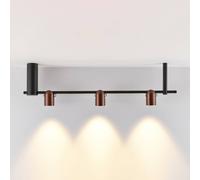 Molto Luce hanging light Nuun SD, black/coffee brown, 3-bulb.