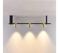 Molto Luce hanging light Nuun SD, black/gold-coloured, 3-bulb.