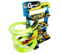 Molto Parking 4 Storey Garage Playset Cars Lift Ramp Road Signs Toy Set Kids Fun