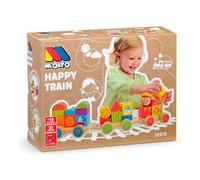 Molto Wooden Train Construction Game 38x9.50x7.50 Cm 23 Pieces
