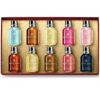 Molton Brown Bath & Body Bath & Shower Gel Stocking Filler Collection Bath & Shower Gel Coastal Cypress & Sea Fennel + Re-Charge Black Pepper + Orange & Bergamot + Fiery Pink Pepper + Delicious Rhubarb & Rose + Neon Amber + Flora Luminare + Tobacco Absolute + Heavenly Gingerlily + Dark Leather