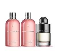 Molton Brown 3 Piece Rhubarb & Rose Body & Fragrance Set