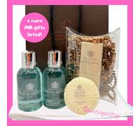 MOLTON BROWN Coastal Cypress Bath Shower Gel 50ml x2 Mini EDT Soap Gift Bag Set