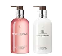Molton Brown Delicious Rhubarb & Rose Hand Wash 300ml & Hand Lotion 300ml Duo