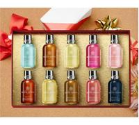 Molton Brown Bath & Body Bath & Shower Gel Stocking Filler Collection Bath & Shower Gel Coastal Cypress & Sea Fennel + Re-Charge Black Pepper + Orange & Bergamot + Fiery Pink Pepper + Delicious Rhubarb & Rose + Neon Amber + Flora Luminare + Tobacco Absolute + Heavenly Gingerlily + Dark Leather