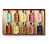 Molton Brown Bath & Body Bath & Shower Gel Stocking Filler Collection Bath & Shower Gel Coastal Cypress & Sea Fennel + Re-Charge Black Pepper + Orange & Bergamot + Fiery Pink Pepper + Delicious Rhubarb & Rose + Neon Amber + Flora Luminare + Tobacco Absolute + Heavenly Gingerlily + Dark Leather