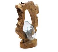 Molton Glass Hanging Art Vase On Wood