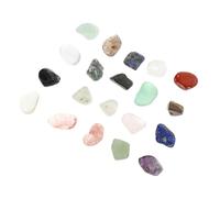 MOLUCKFU 1 Box Natural Gemstones Sample Box with Mixed Polished Crystal Stone Specimens Colorful Irregular Crystal Decor for Geology Education and Desktop Collection