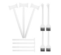 MOLUCKFU 10 Sets Archaeology Digging Kit with Hammer Brush and Tool Lightweight DIY Excavation Playset for Learning History and Fine Motor Skills Development