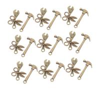 MOLUCKFU 10 Sets Miniature Alloy Tool Kit for Dollhouse Crafting Tiny Wrench Hammer Scissors for Model Hobbyists Realistic DIY Accessories Enhancing Miniature Scene Authenticity