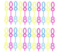 MOLUCKFU 100Pcs Bubble Wand Tool for Outdoor Play Plastic Bubble Maker Wands with Ergonomic Smooth Curve Design Sticks for Boys and Random Color Assortment Random Color