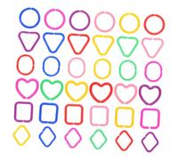 MOLUCKFU 100Pcs Colorful Chain Links for Early Education Geometric Linking Rings for Boy Girl Safe Plastic for Hand Eye Coordination and Cognitive Development for Strollers