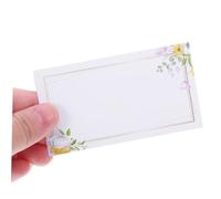 MOLUCKFU 100pcs Floral Wedding Place Cards Blank Table Tent Name Cards for Seating Arrangement Smooth Writing Surface Stylish Design for Reception Shower Birthday Party Paper Material