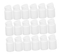 MOLUCKFU 100pcs Mini Pill Bottles Small Sealed Plastic Containers Portable Travel Medication Storage Jars Airtight Screw Top for Vitamins Supplements Capsules