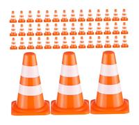 MOLUCKFU 100pcs Mini Traffic Cones for Educational Play Realistic Roadblock and Parking Barrier Models Cognitive Learning for Spatial Awareness and Traffic Safety Development