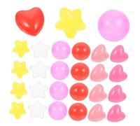 MOLUCKFU 100Pcs Thickened Star-shaped Ocean Balls for Pool Playhouse Party Game Props Multi-color Heart Balls for Indoor Outdoor Use Safe Shatterproof for Entertainment