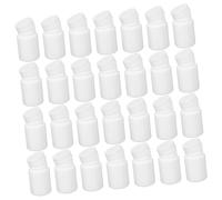 MOLUCKFU 100pcs White Plastic Pill Bottles with Screw Cap Leakproof Small Container for Tablets Supplements Travel-Friendly Medicine Storage Jar Easy to Label and Portable