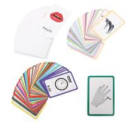 MOLUCKFU 108Pcs Educational Sight Word Flash Cards for Early Learning Cognition Cards with Animal Body Part Themes Stimulate Brain Development and Motor Skills