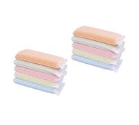 MOLUCKFU 10pcs Assorted Colour Sponge Scouring Rags with Powerful Scrubbing Surface and Non-Scratch Material for Dish Washing and Garage Use Reusable Cleaning Dishcloths Random Color