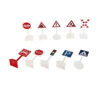 MOLUCKFU 10pcs Educational Traffic Sign for Realistic Mini Road Indicators for DIY Sand Table and Construction Play for Teaching Road Safety and Imaginative Play
