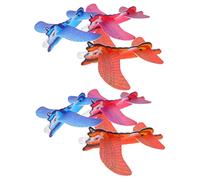 MOLUCKFU 10pcs Foam Glider Airplane for Hand Thrown Educational Flying Aeroplane Models Easy Assembly Unicorn Design Creative Outdoor Play Gift
