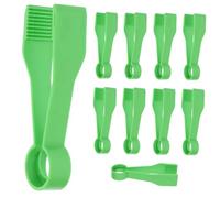 MOLUCKFU 10Pcs Plastic Tweezers for Preschool Fine Motor Skills Training Lightweight Insect Catcher Clip for Kindergarten Teaching Aids and Outdoor Exploration Green