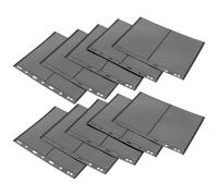 MOLUCKFU 10Pcs PVC Loose Leaf Stamp Collection Album Pages Double-Sided Black Background Stamp Storage Pouches for Collectors and Collecting Supplies